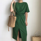 Cotton Short Sleeve Casual Dress