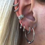 7 Pcs/Set Ring Vintage Style Earrings