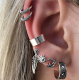 7 Pcs/Set Ring Vintage Style Earrings