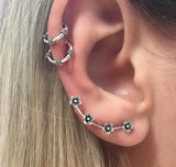 7 Pcs/Set Ring Vintage Style Earrings
