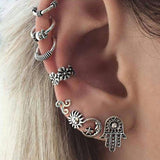 7 Pcs/Set Ring Vintage Style Earrings