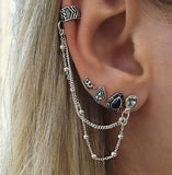 7 Pcs/Set Ring Vintage Style Earrings