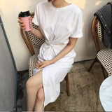 Cotton Short Sleeve Casual Dress
