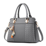 Embossed Leather Shoulder Bag