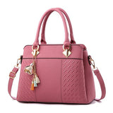Embossed Leather Shoulder Bag
