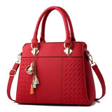 Embossed Leather Shoulder Bag