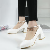 Classıc Black Low Heels Shoes