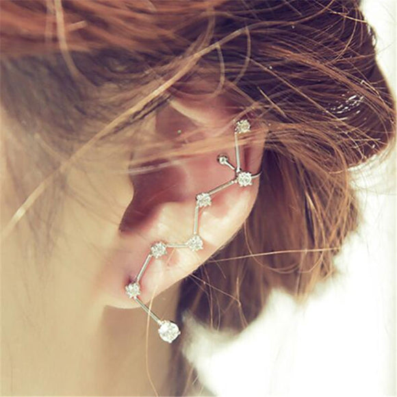 1 pcs Crystal Zigzag Earrings