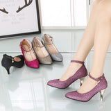 Silvery Heels Shoes