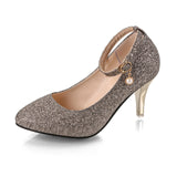 Silvery Heels Shoes