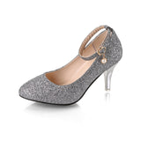 Silvery Heels Shoes