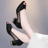 Net High Heels Shoes