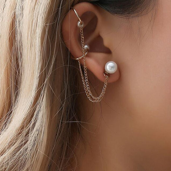 Pearl Chain Style Earrings