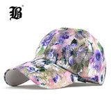 Flower Print Baseball Caps