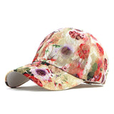 Flower Print Baseball Caps