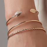 3pcs/set Spiral Leaf Bracelets