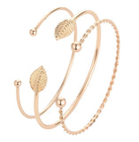 3pcs/set Spiral Leaf Bracelets