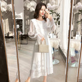 Whıte Chiffon Dress