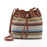 Rope Stripe Bucket Shoulder Bag
