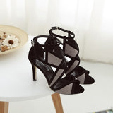 Cross Strap  Heels Shoes