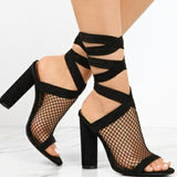 Mesh Slingbacks Heels Shoes