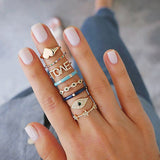8 Pcs/set Fashion Vintage Rings