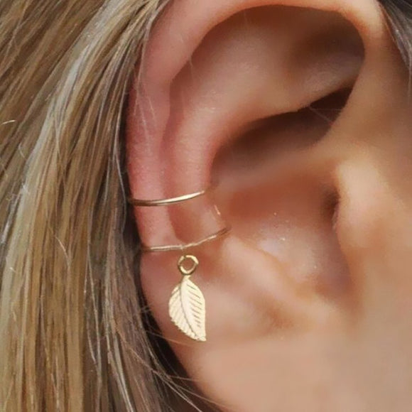 Leaf Style Clip Earrings
