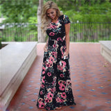 Short Sleeve Long Dress