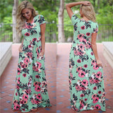 Short Sleeve Long Dress