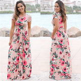 Short Sleeve Long Dress