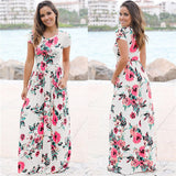 Short Sleeve Long Dress