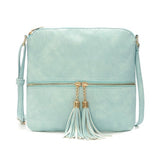 Tassel Zipper Shoulder Bag