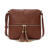 Tassel Zipper Shoulder Bag