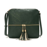 Tassel Zipper Shoulder Bag