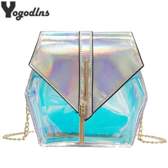 Transparent Hexagon Shoulder Bag