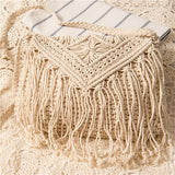 Rope Tassel Knitting Shoulder Bag