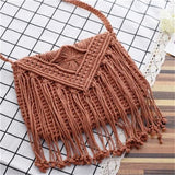 Rope Tassel Knitting Shoulder Bag