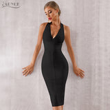 Sexy Halter V Neck Dress