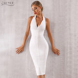 Sexy Halter V Neck Dress