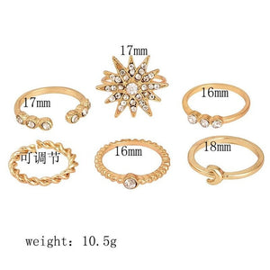 6PCS Fashion Set Rings