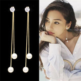 Long Chain Pearl Earring