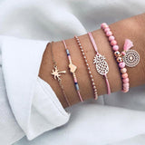 4 Pcs/ Set  Bead Bracelets