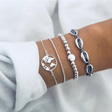 4 Pcs/ Set  Bead Bracelets