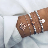 4 Pcs/ Set  Bead Bracelets