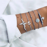 4 Pcs/ Set  Bead Bracelets