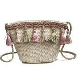 Knitted Rope Tassel Shoulder Bag