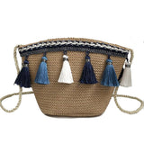 Knitted Rope Tassel Shoulder Bag