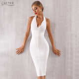 Sexy Halter V Neck Dress