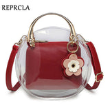Transparent Flower Shoulder Bag