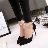 Black Pearl Heels Shoes